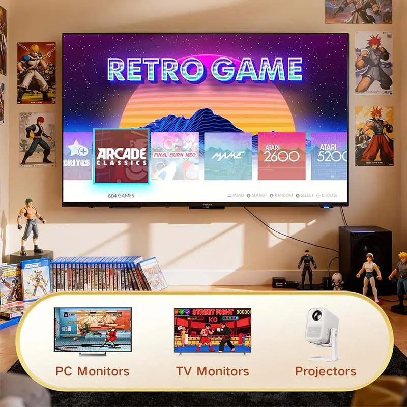 🎮2026 Upgraded Retro Game Stick, 4K HDMI, 40000+ Classic Games, 23 Emulators, Dual Controllers