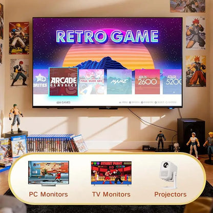 🎮2026 Upgraded Retro Game Stick, 4K HDMI, 40000+ Classic Games, 23 Emulators, Dual Controllers