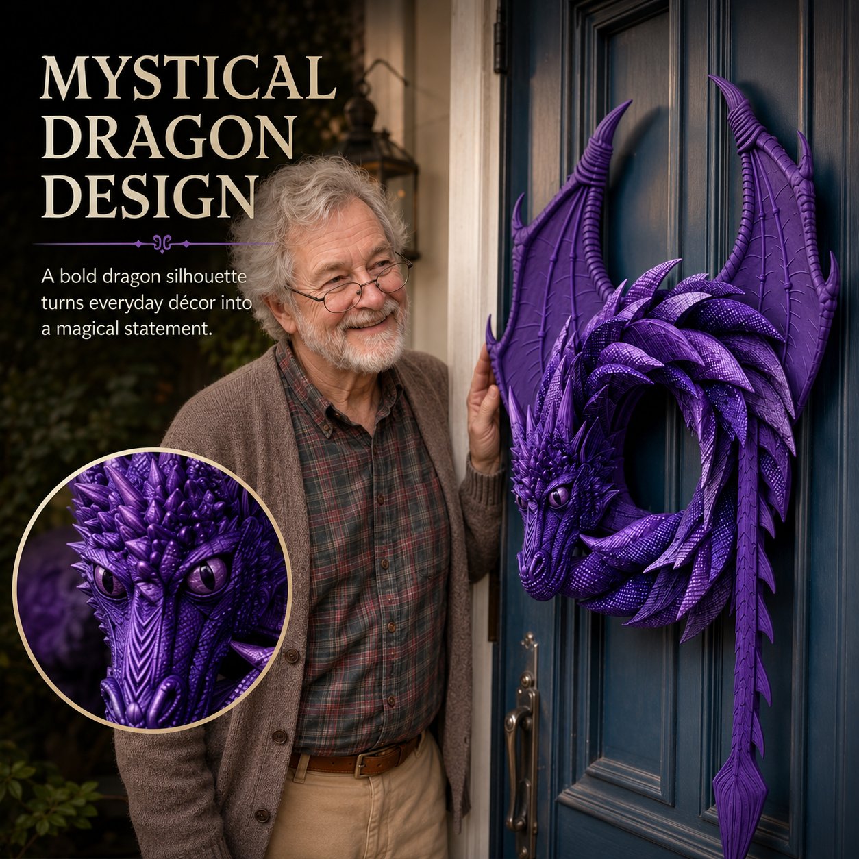 Handmade Dragon Wreath
