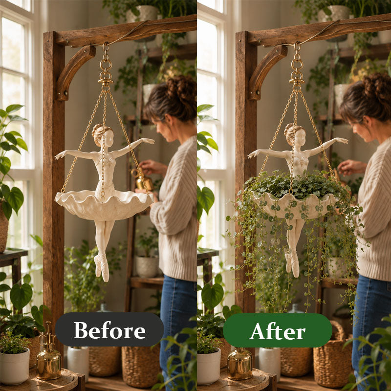 Ballet Dancer Hanging Planter