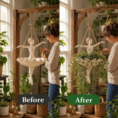 Ballet Dancer Hanging Planter