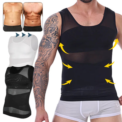 🔥Buy 2 Get FreeShipping-Men Compression Shirt CrossMesh Tank Top Breathable