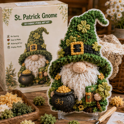 🔥HOT SALE 49% OFF - 🎄Gnome 3D Fabric Poke Art Kit