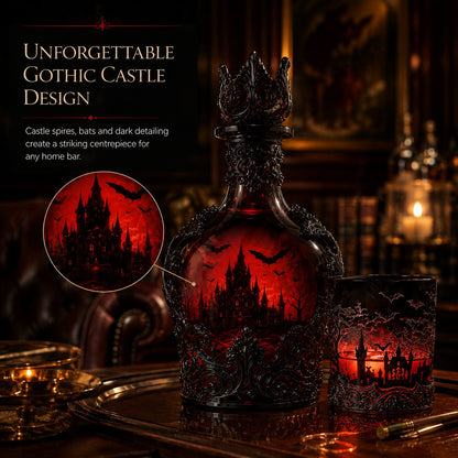 🔥HOT SALE  49% OFF - 🦇🍺Gothic Vampire Castle Whisky Decanter & Tumbler
