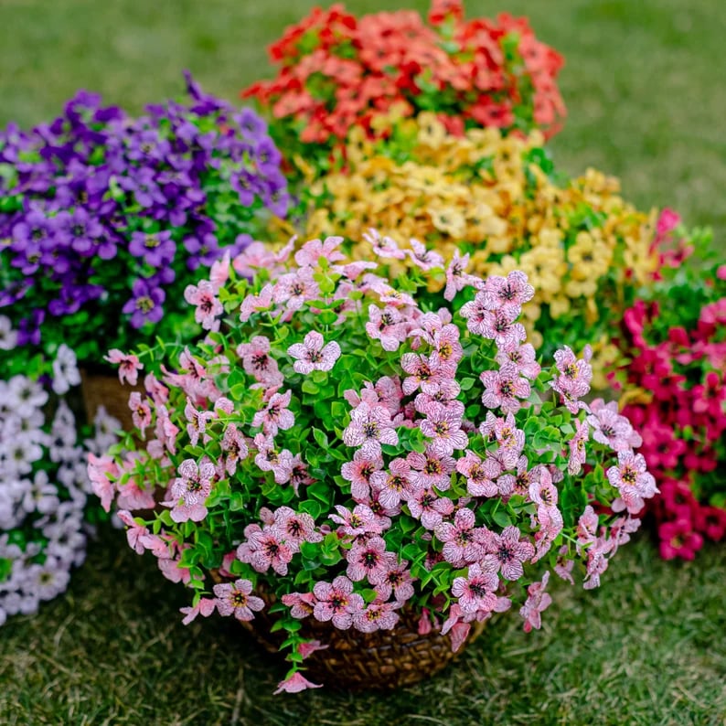 🌸UV Resistant Artificial Flowers – Fade-Free & Colorful for Garden, Patio, Home Decor