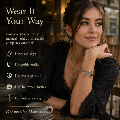 🔥Limited Time 60% Off✨Vintage Witchy Charm Bracelet-Wear Your Story. 7 Charms, 7 Meanings, One Bracelet.