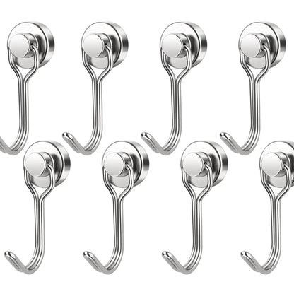 8 Pack Swivel Swing Magnetic Hooks 30LBS