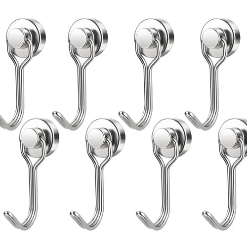 8 Pack Swivel Swing Magnetic Hooks 30LBS
