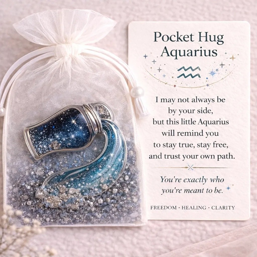 ⚡️🎁🔮Zodiac Glass Pocket Hug