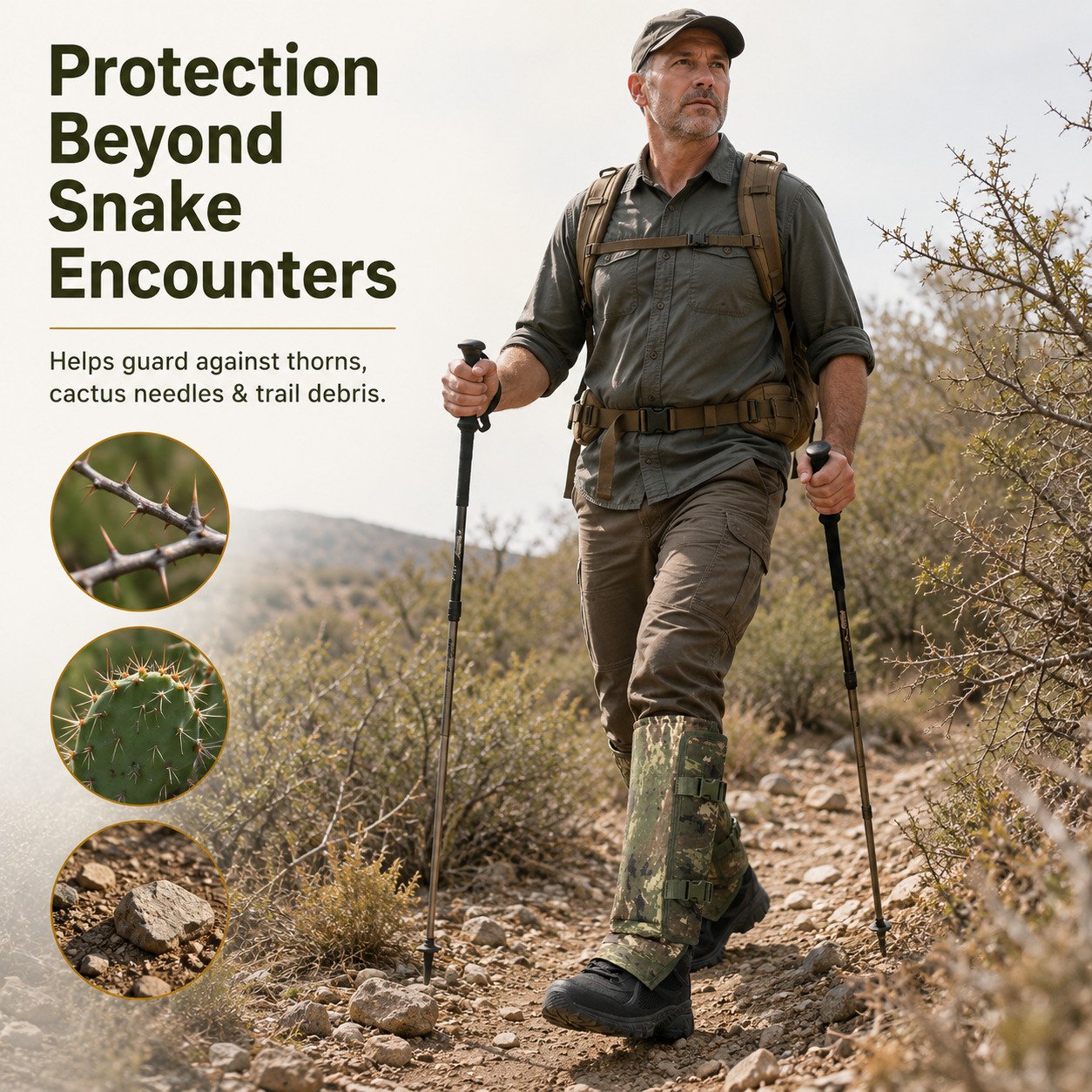 Sports leg warmers, snake bite protection leg warmers, outdoor hunting leg protection against puncture wounds