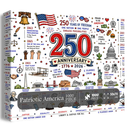 🧩 Patriotic America Jigsaw Puzzle 1000 Pieces