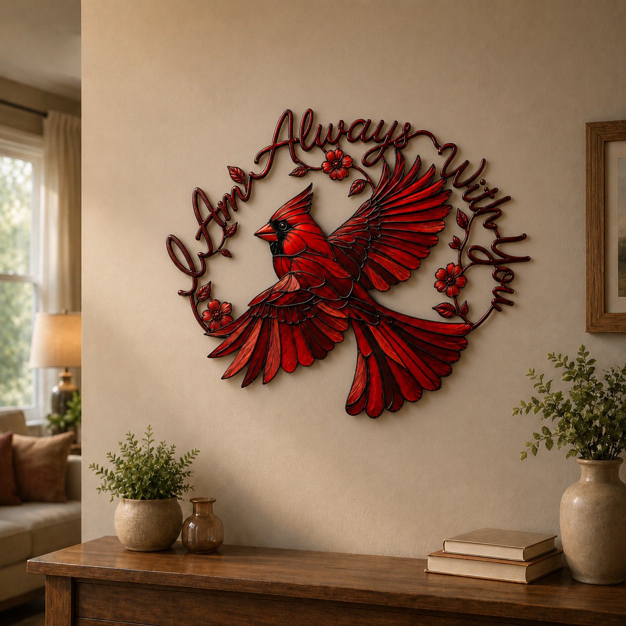 🐦Cardinal Metal Wall Art - I Am Always With You❤️