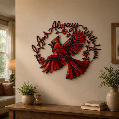 🐦Cardinal Metal Wall Art - I Am Always With You❤️