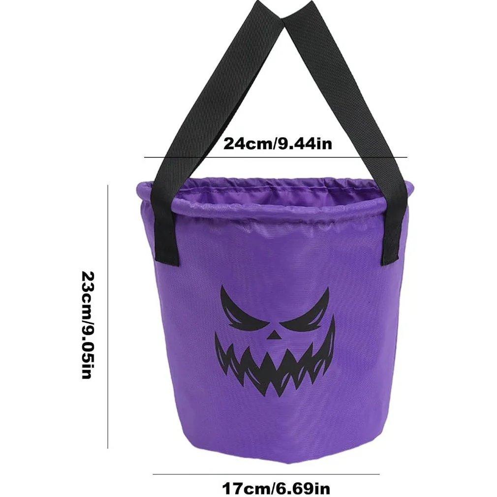 👻 Glow-in-the-Dark Halloween LED Candy Basket  Bags🎃5 Pack Pumpkin Trick or Treat Bags with Glow Lights for Kids, Parties & Halloween Decorations