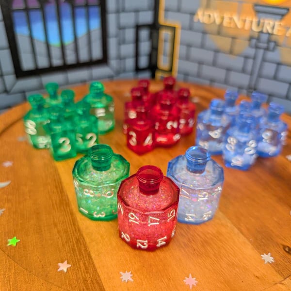 🎲🌙Crescent Moon Liquid Core Potion Dice Sets🧪