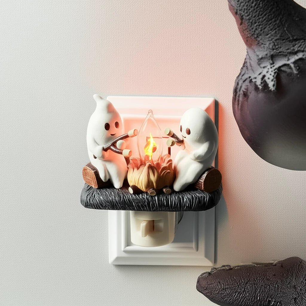 🔥LAST DAY 50% OFF👻 Ghost Campfire Night Light – Spooky Glow, Cozy Vibes🎃