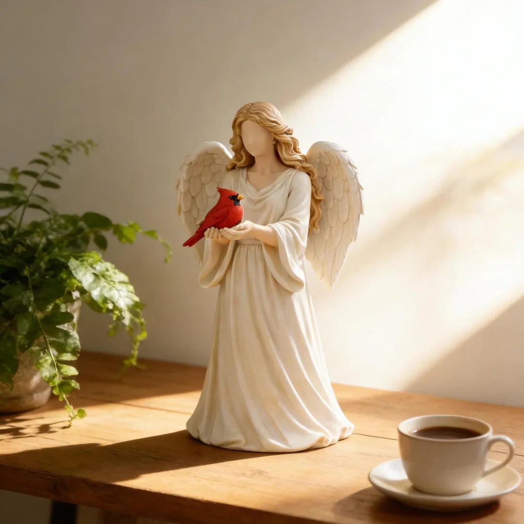 🔥LAST DAY 50% OFF -🐦Handcrafted Cardinal & Angel Memorial Statues – A Symbol of Love, Peace, and Remembrance