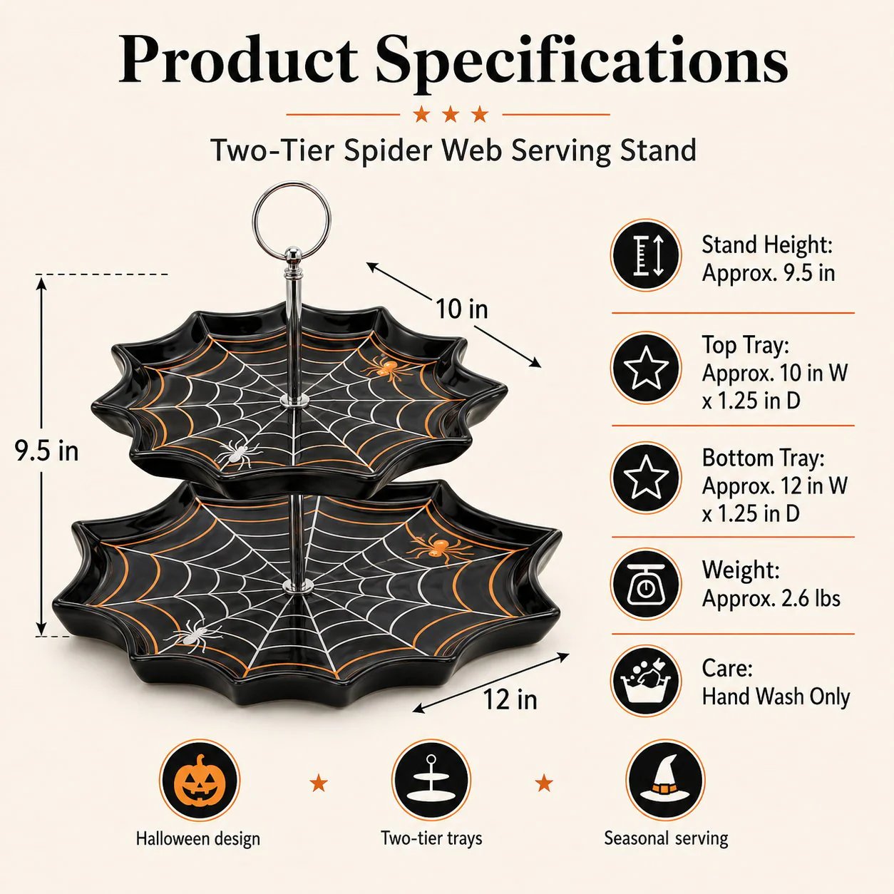 🔥HOT SALE 49% OFF – ✨Two-Tier Ghost Serving Stand