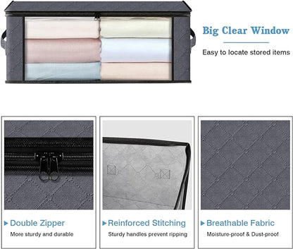 🔥Factory Clearance Sale 75% OFF📦Large-Capacity Clear Storage Bags with Reinforced Handles – For Clothes, Bedding & Moving
