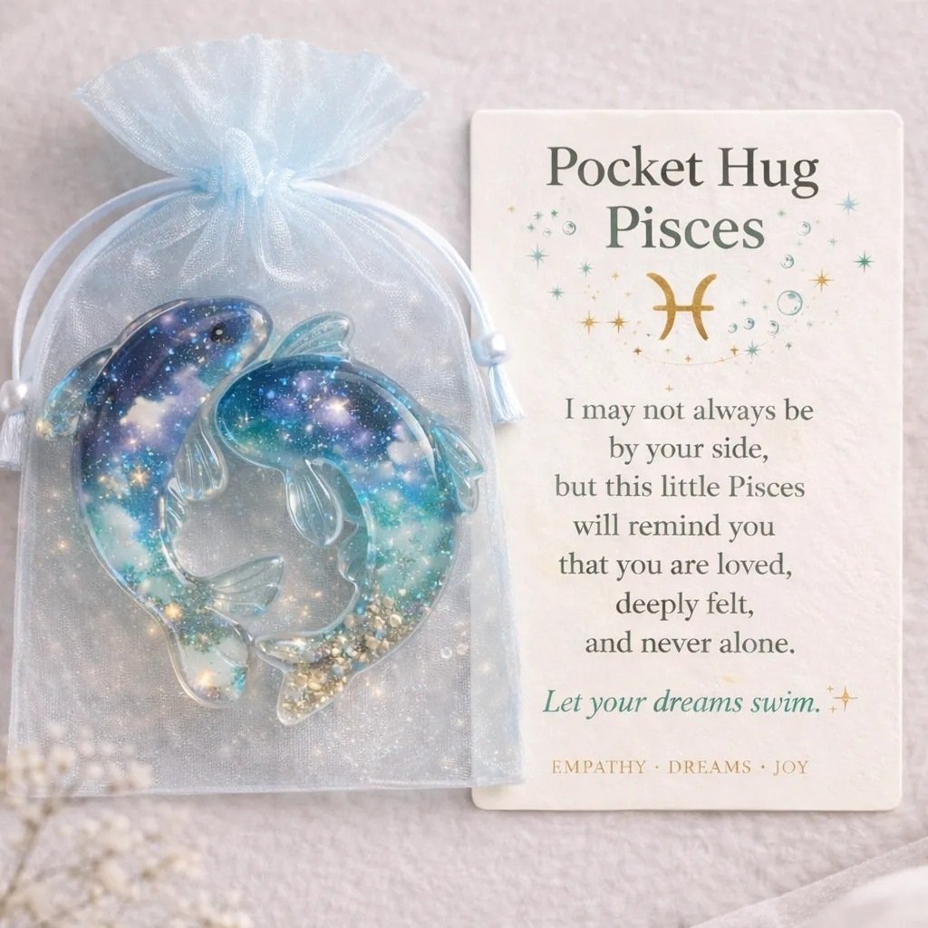 ⚡️🎁🔮Zodiac Glass Pocket Hug