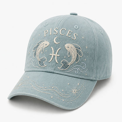 🔥HOT SALE ♈12 Zodiac Signs Embroidered Cap Collection – Celestial Hats Made for Every Personality