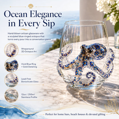 🌊 3D Ocean Animal Artisan Glassware Collection for Fresher Sips, Coastal Elegance & Elevated Home Bar Vibes