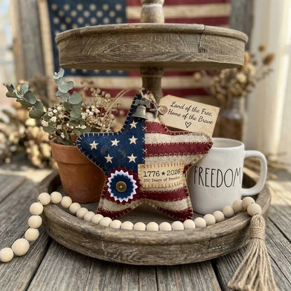 🎁Handcrafted America 250th Anniversary Keepsake Ornaments | Rustic Patriotic Decor 🇺🇸