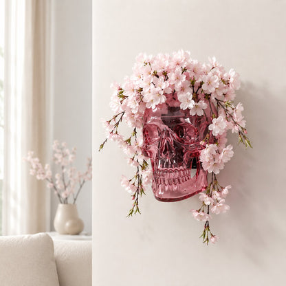 🔥Last Day 49% OFF-Gothic Skull Wall Vase 💀🌸