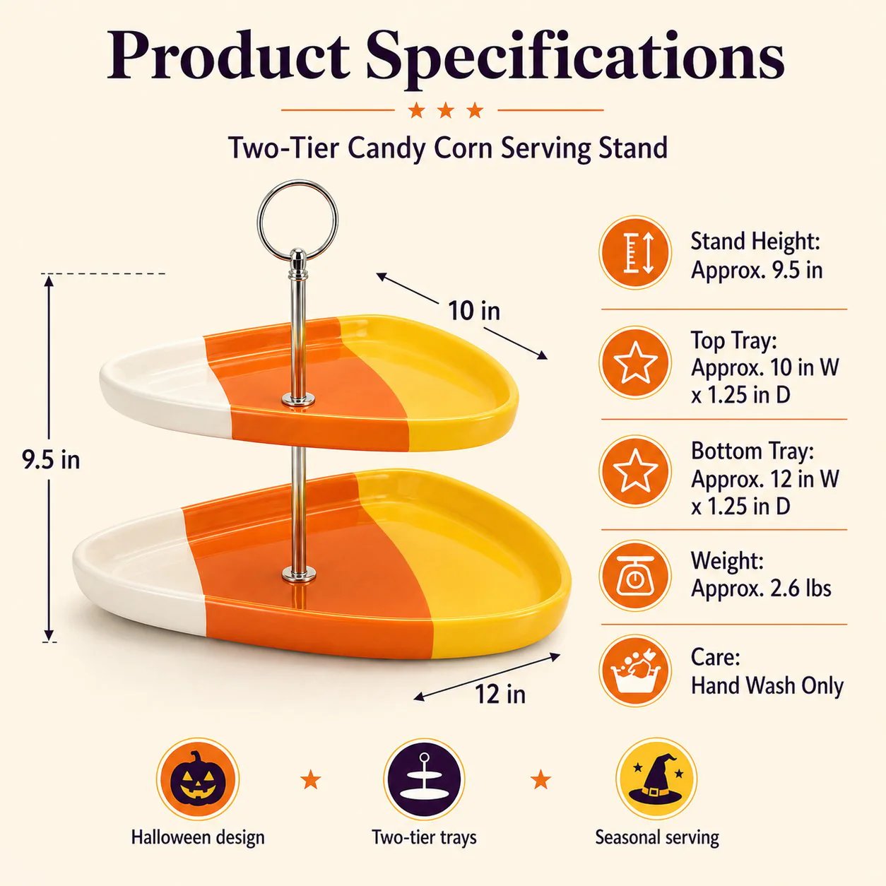 🔥HOT SALE 49% OFF – ✨Two-Tier Ghost Serving Stand