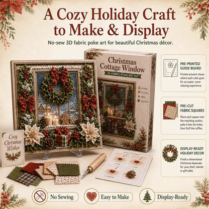✨HOT SALE 🎁 3D Christmas Fabric Poke Art Craft Kit🎄