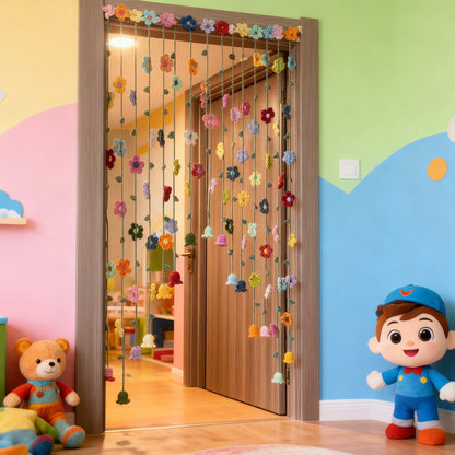 ✨Hand-Crocheted Flower Door Curtain