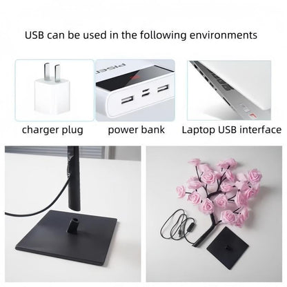 🌹 A Light That Makes Everything Feel Softer – USB Rose Lamp with Bendable Branches
