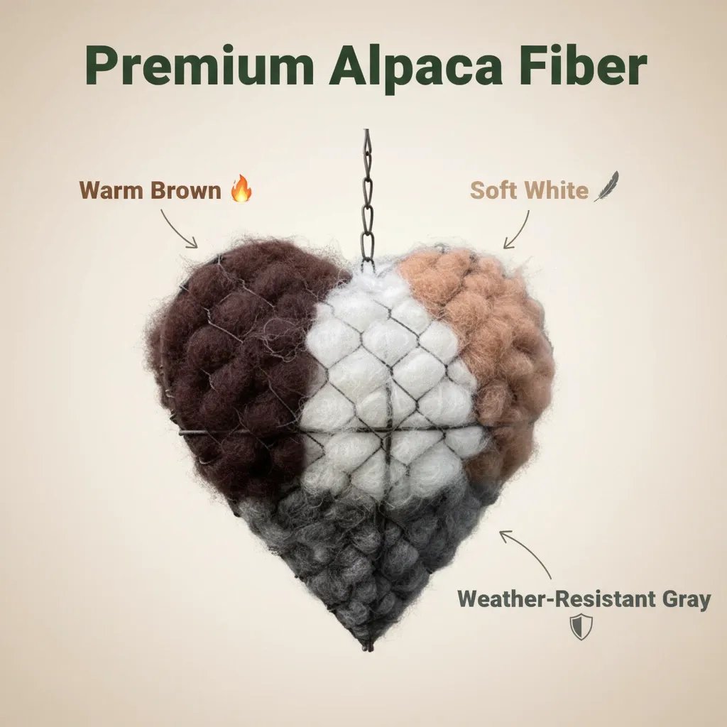 Handmade Fiber Bird Nesting Heart for Birds🕊️