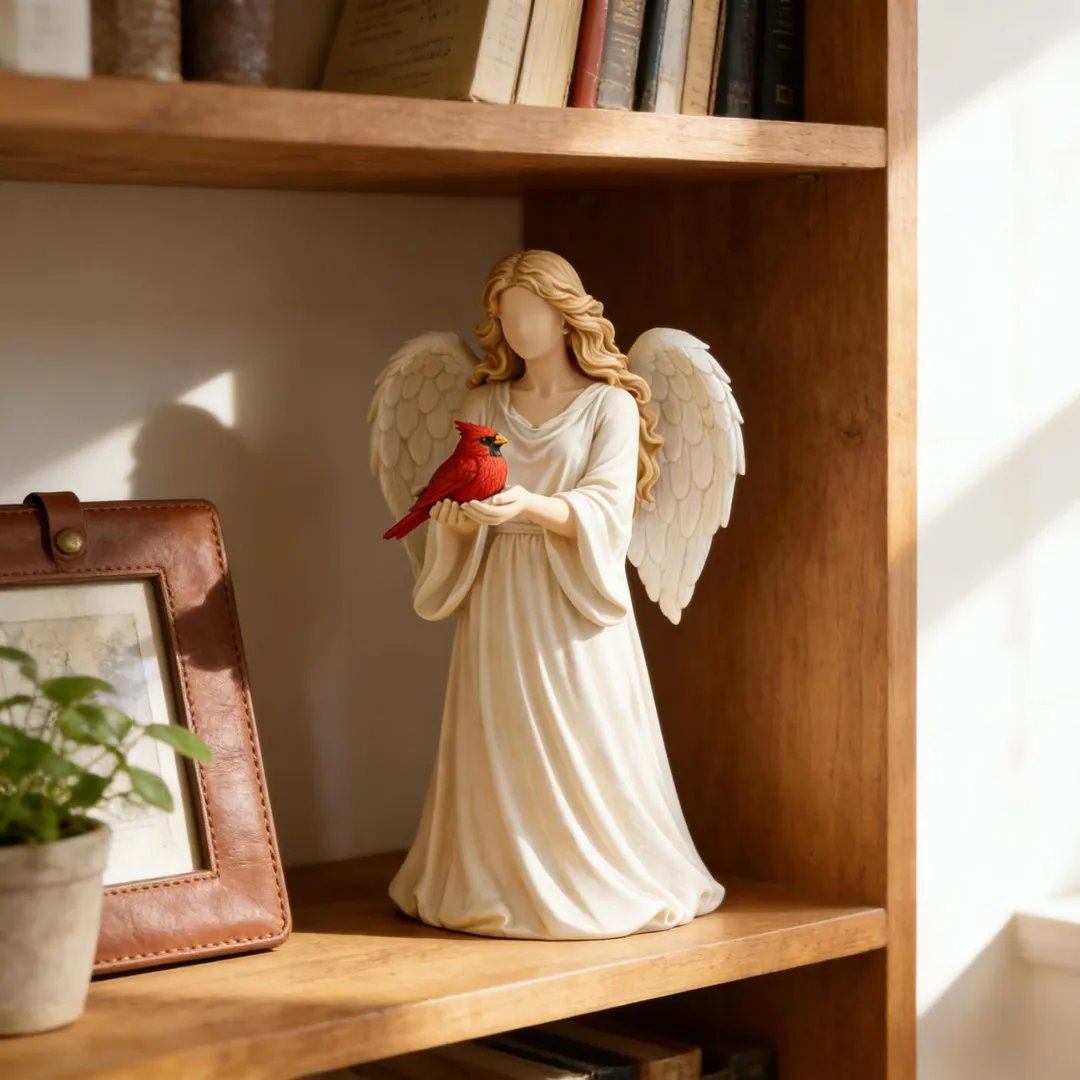 🔥LAST DAY 50% OFF -🐦Handcrafted Cardinal & Angel Memorial Statues – A Symbol of Love, Peace, and Remembrance