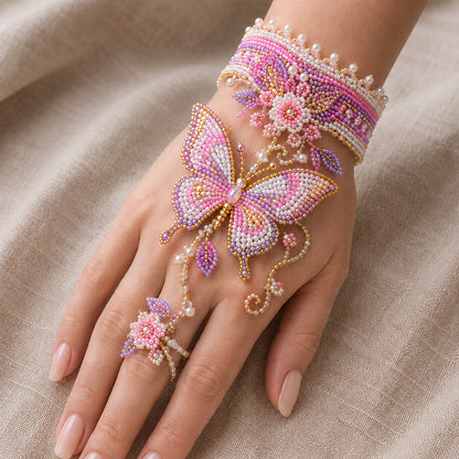 🔥Save 49%  – NEW ARRIVAL✨ DIY Beaded Hand Bracelet Kit – Create Your Own Wearable Art🔥