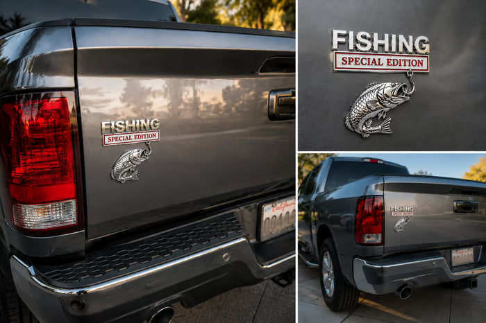 🔥 🎣 Fishing Special Edition™ Premium 3D Metal Vehicle Emblem Badge