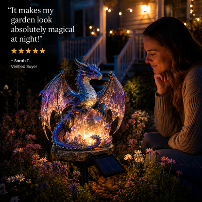 Solar Dragon Crystal Garden Light – Glowing Fantasy Outdoor Yard Decor with Solar Panel