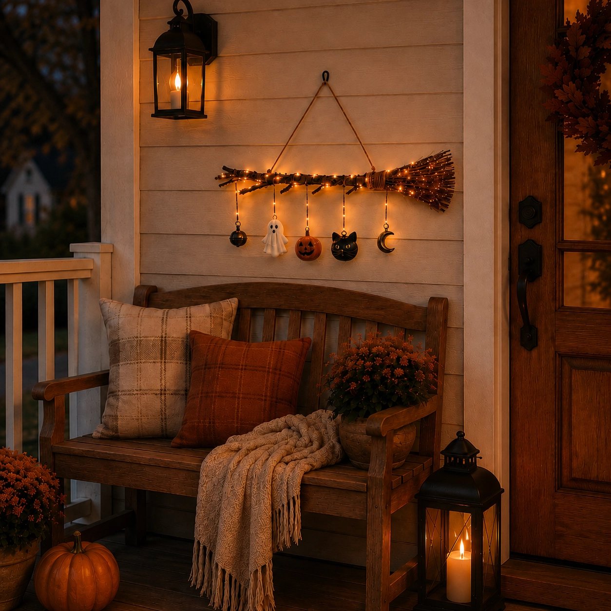 ⚡Hot Sales 49% OFF🔥Lighted Fall Broom Wall Hanging🍂