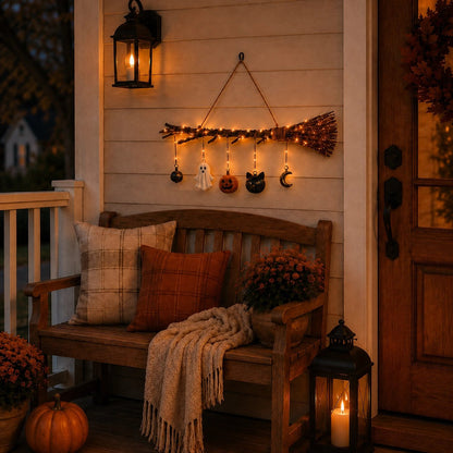 ⚡Hot Sales 49% OFF🔥Lighted Fall Broom Wall Hanging🍂