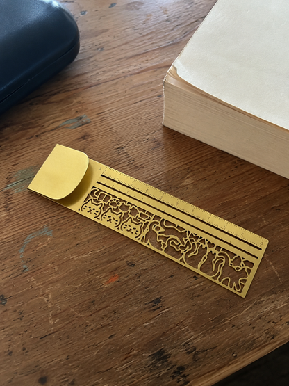 😻📏 Cat Lover’s 3-in-1 Metal Bookmark Ruler | Bookmark, Ruler & Coloring