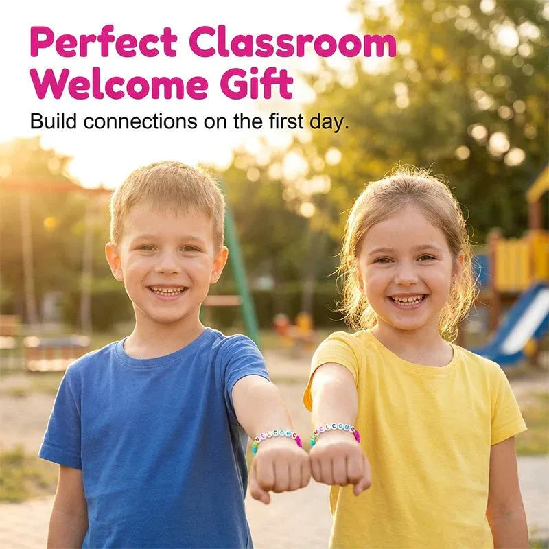 🔥HOT SALE 49% OFF - ✨🌈Pack of 25 Welcome BeadBracelets - StrengthenClassroom Friendship & SpreadWarm Kindness!