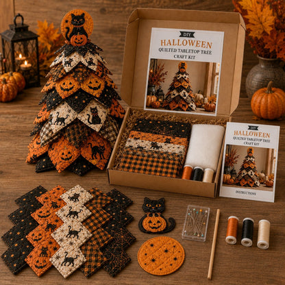 🔥HOT SALE🎃 DIY Halloween Quilted Fabric Tree Kit