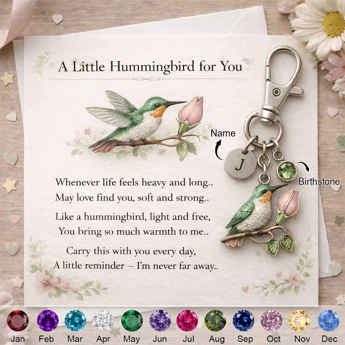 🐦Hummingbird Keychain - Birthday Gift 🎂