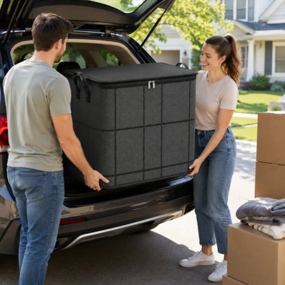 ⚡Hot Sales 49% OFF🔥-Spacious Moving Storage Bin – Zippered Organizer for Quilts, Bedding & Sweaters, Large Capacity Fabric Bag for Closet & Moving Day