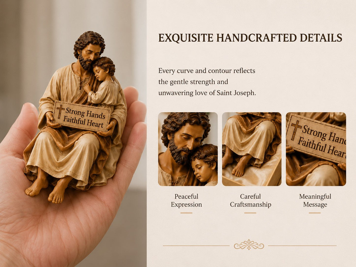 🔥Father's Day 49% OFF ✨Hand-Painted Ceramic Saint Joseph ✝️Protector of Fathers🙏