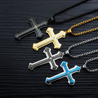 ✝️Men's Lord's Prayer Cross Necklace
