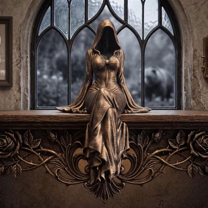Lady Reaper - Ethereal Hooded Figure Sculpture