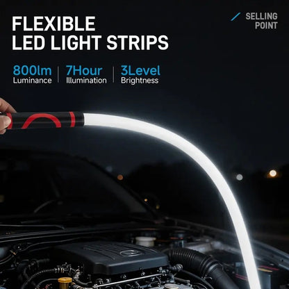 Bendable LED Flashlight Stick - 28" Flexible Design, 7-Hour Long Battery Life