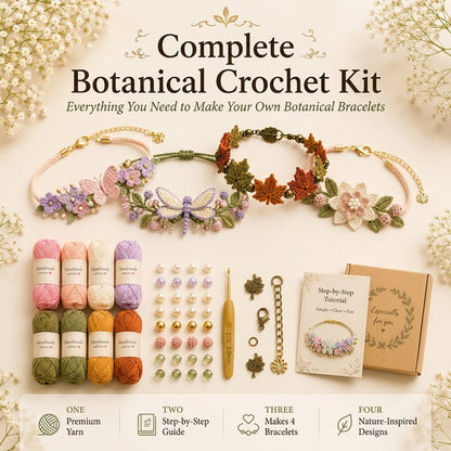 🎁DIY Nature-Inspired Crochet Bracelet Kit❤️