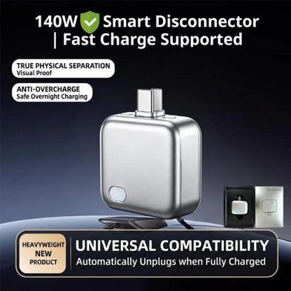⚡ 140W Fast Charger ✅ AI Auto-Disconnect & Battery Protection | Safe Overnight Charging 🔋